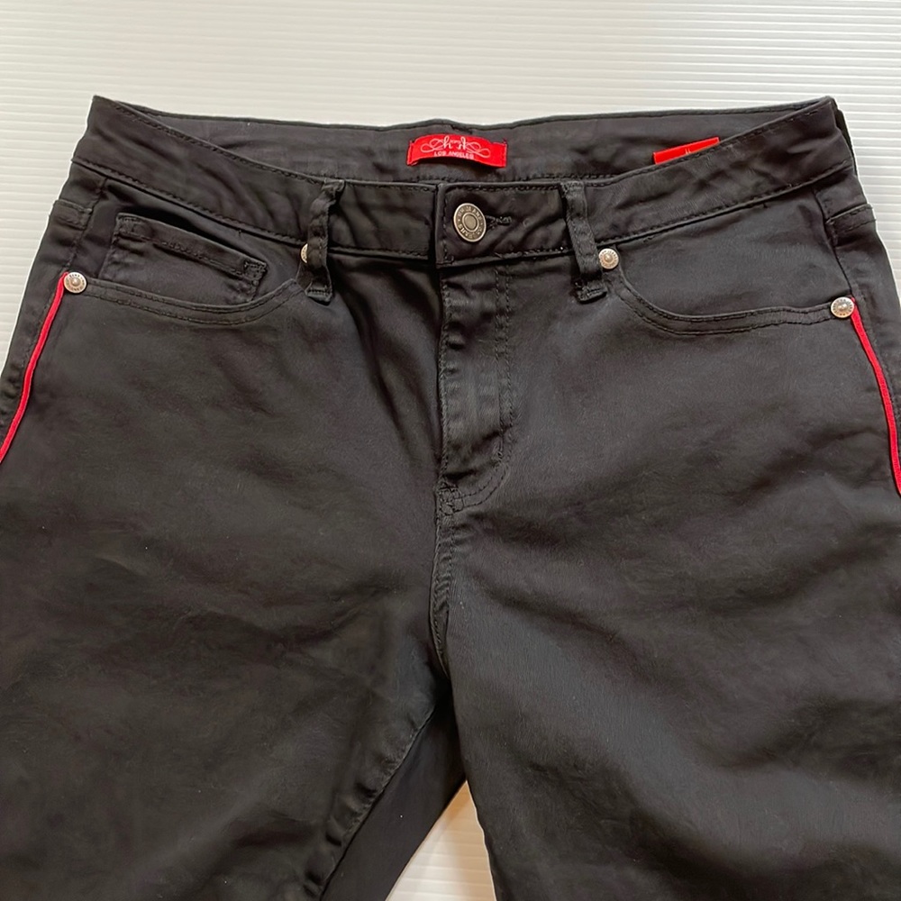 HH jeans Los Angeles black with red piping. Size 11